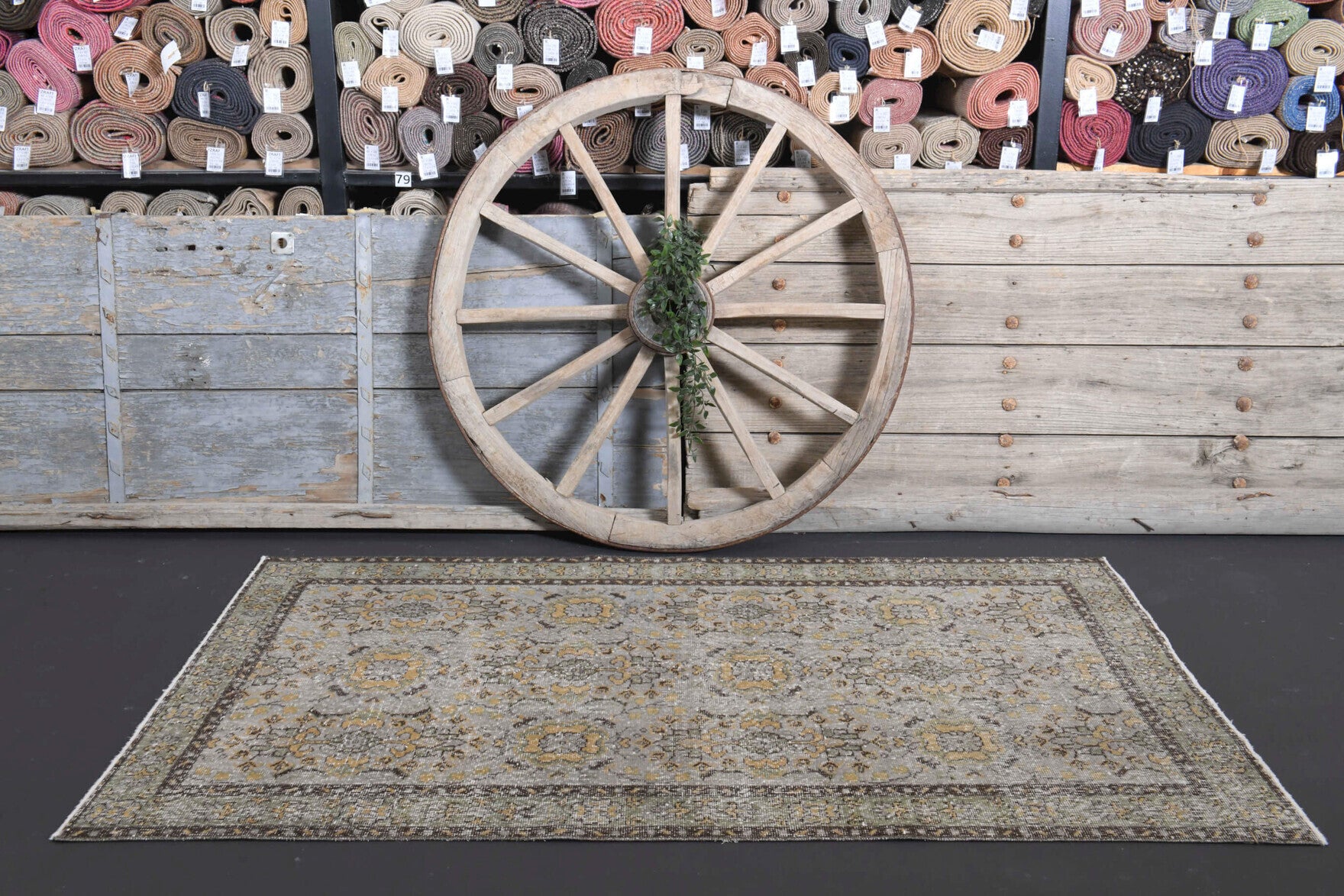One-of-a-kind 1970s Anatolian vintage area rug in wool, 3'10" x 6'9"