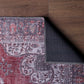 Sarap Turkish Faded Red Gray Ivory Rug