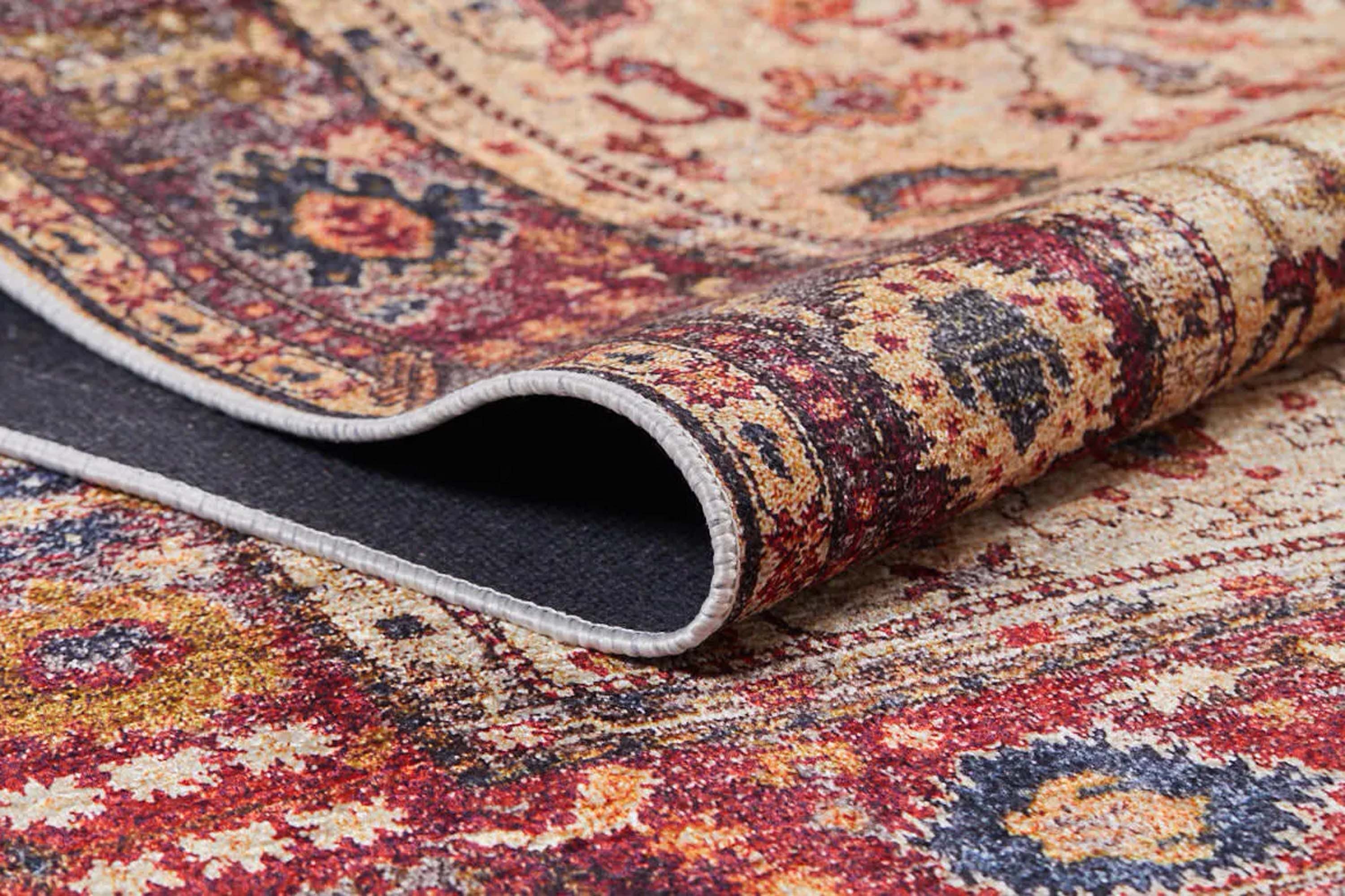 Afra Turkish Oushak Red Beige Rug