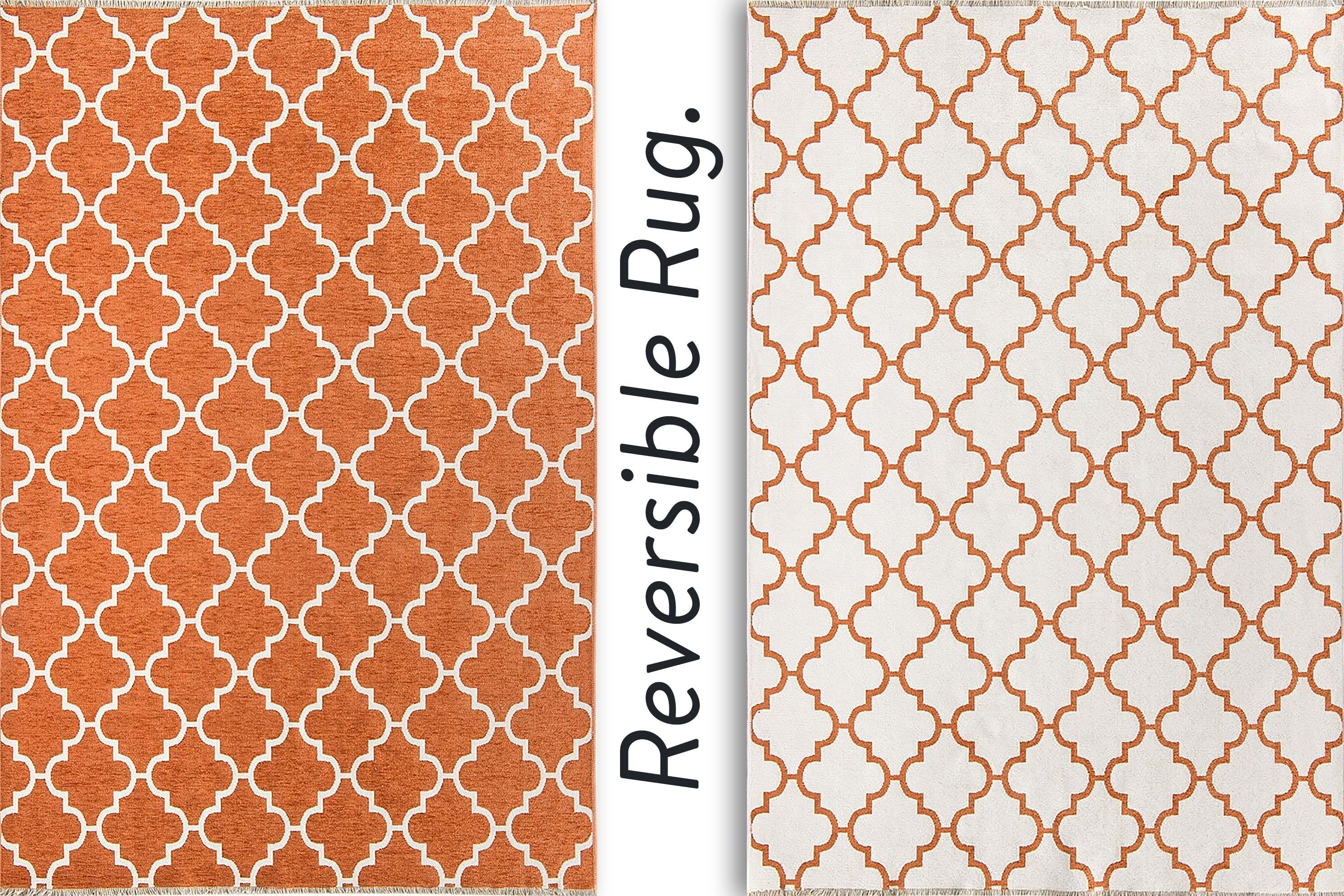 Aicha2 Moroccan Modern Orange Rug