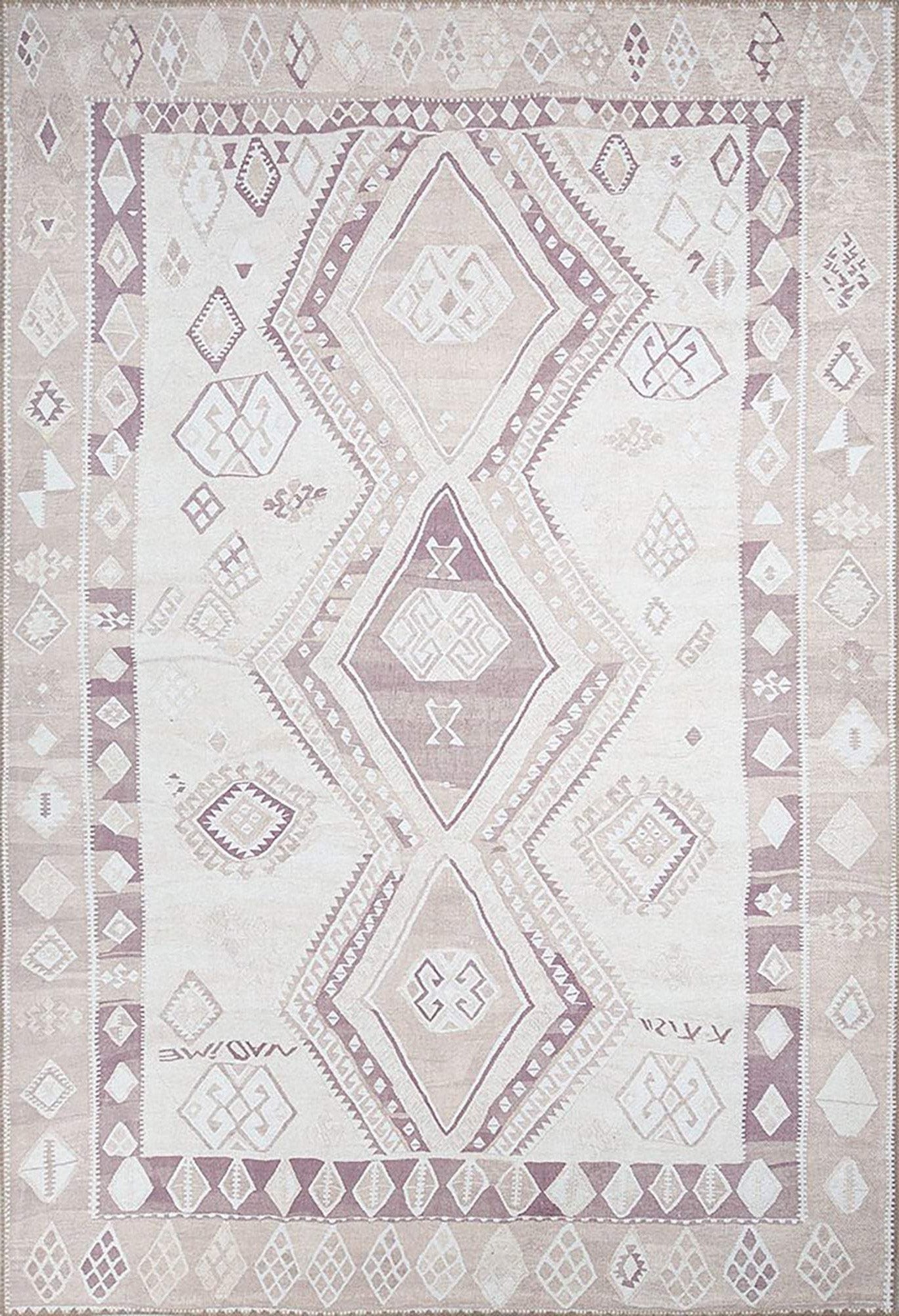 Nora Moroccan Beni Ourain Design Soft Pink Rug