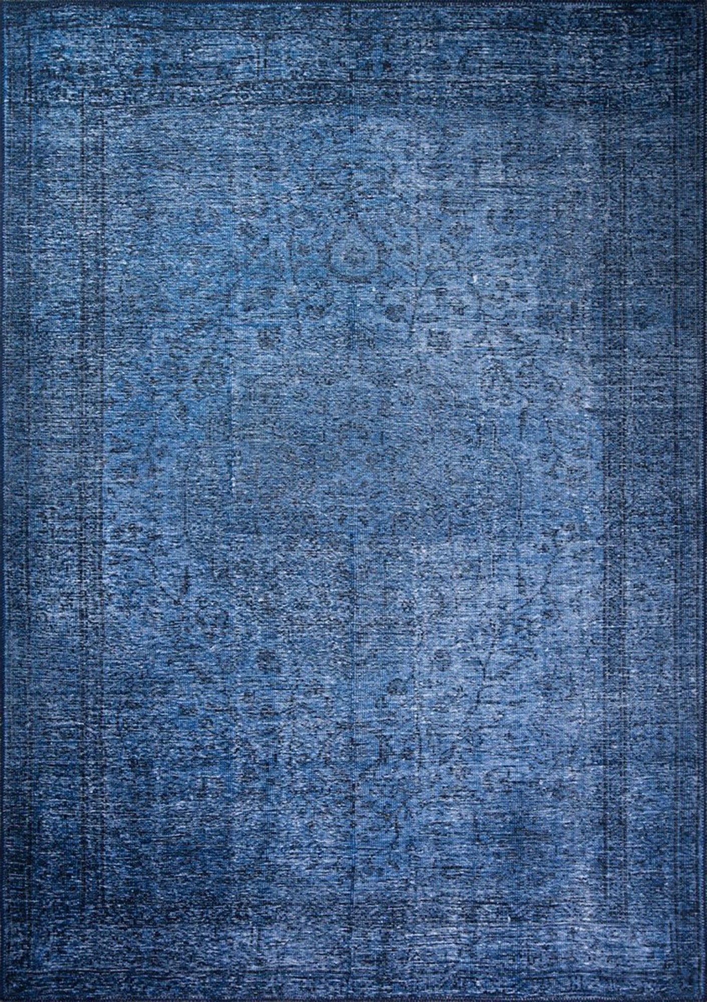 Banu Turkish Modern Blue Rug - famerugs