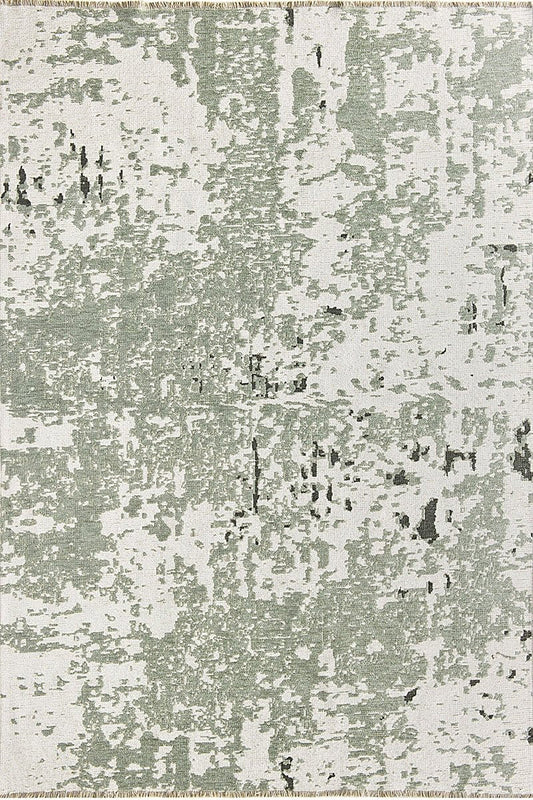 Maka-Teppich, abstrakter Kelim, wendbar, grau-beige Läufer