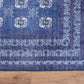 Afda Vintage Blue Afghan Rug - famerugs