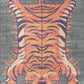 Kaplan Tibetan Tiger Orange & Faded Green Rug - famerugs