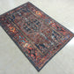 Zahra Mini Antique Persian Navy blue Red Rug
