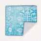 18" Cushion Cover Faded Blue Teal Vintage Inspired Handmade Decor Square Pillow Case Housewarming gift idea, Boho decor throw Kilim Cushions - famerugs