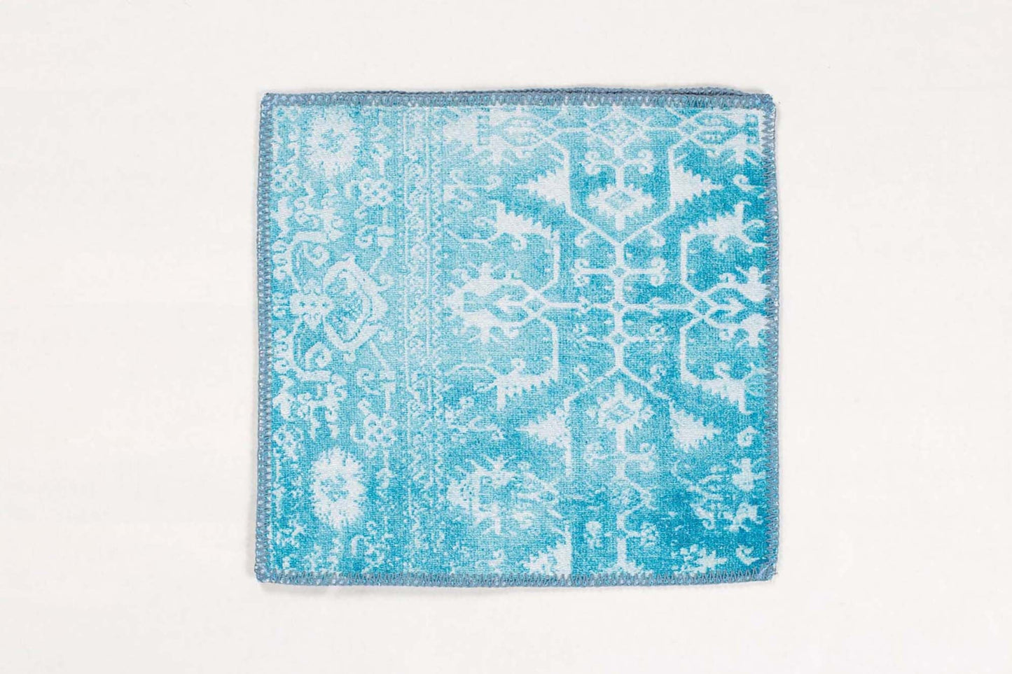 18" Cushion Cover Faded Blue Teal Vintage Inspired Handmade Decor Square Pillow Case Housewarming gift idea, Boho decor throw Kilim Cushions - famerugs