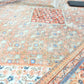 2x3 Persian Rug, Kashan Faded Orange Vintage Blue Entryway Door Floor Mat Rug Anti-slip Non slip Bath Bathroom Kitchen Doormat Rugs Decor - famerugs