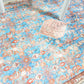 2x3 Persian Rug, Vintage Blue Faded Blush Terracotta Entryway Bedside Door Floor Mat Safe Entry Non slip Bath Kitchen Doormat Boho Soft Rugs - famerugs