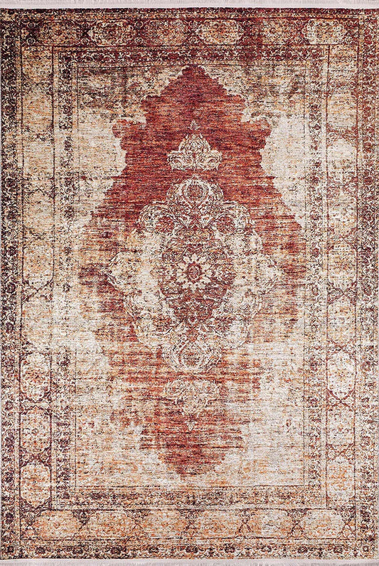 2x3 Turkish Beige Rug, Rust Small Area Rugs 3x5 4x6 Traditional Vintage Tapis Gift for Mom Kitchen Bathroom Bedside Bedroom Entryway Laundry - famerugs