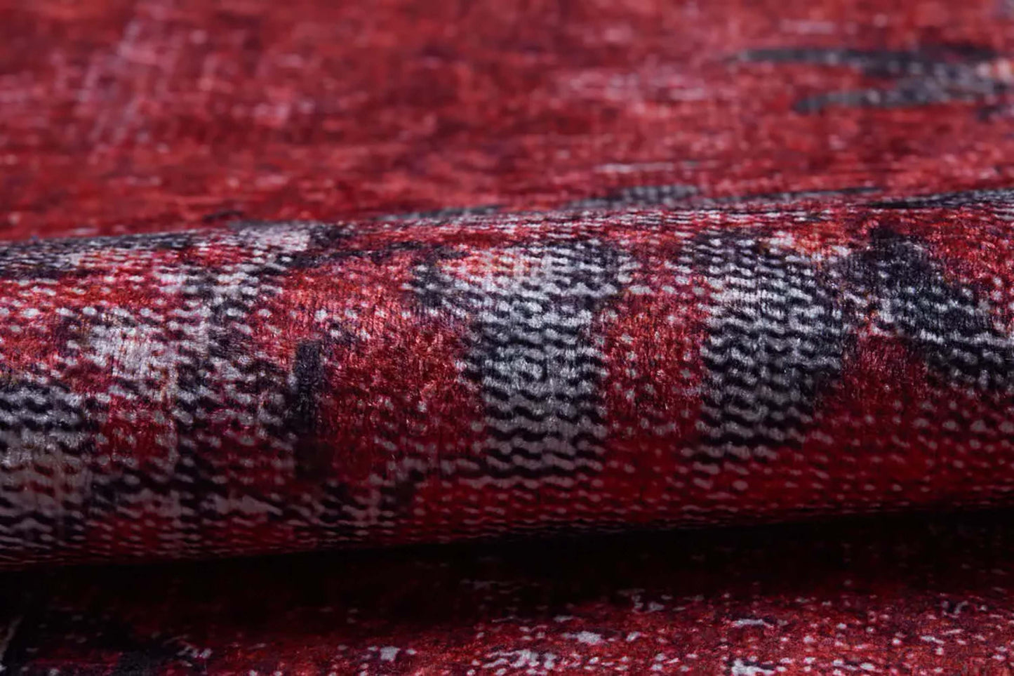 Nasma Turkish Distressed Red Rug