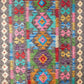 Safra Turkish Colorful Kilim Rug