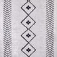 Zagra Moroccan White Black Rug