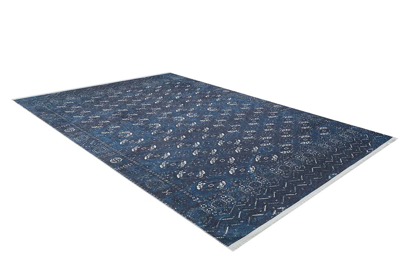 2x3 Navy Blue Afghan Rug, Small Area Rugs 3x5 4x6 Traditional Vintage Oriental Tapis Gift for Mom Kitchen Bathroom Bedside Entryway Laundry - famerugs
