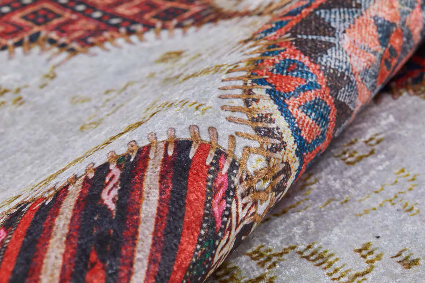 Naima Moroccan Trellis Patchwork Colorful Rug