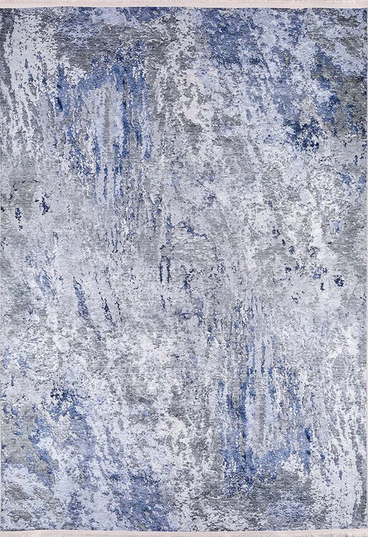 Saka Abstract Blue Gray Rug