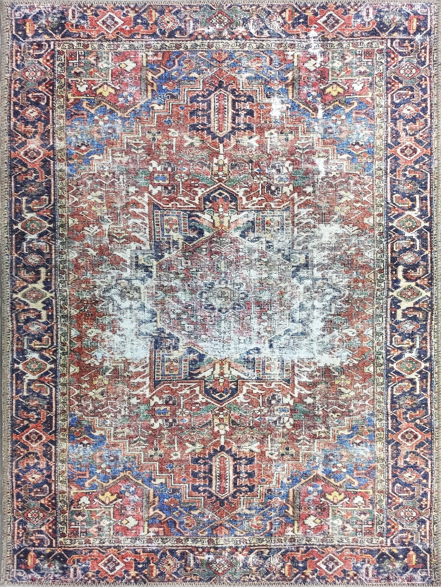 distressed persian rug