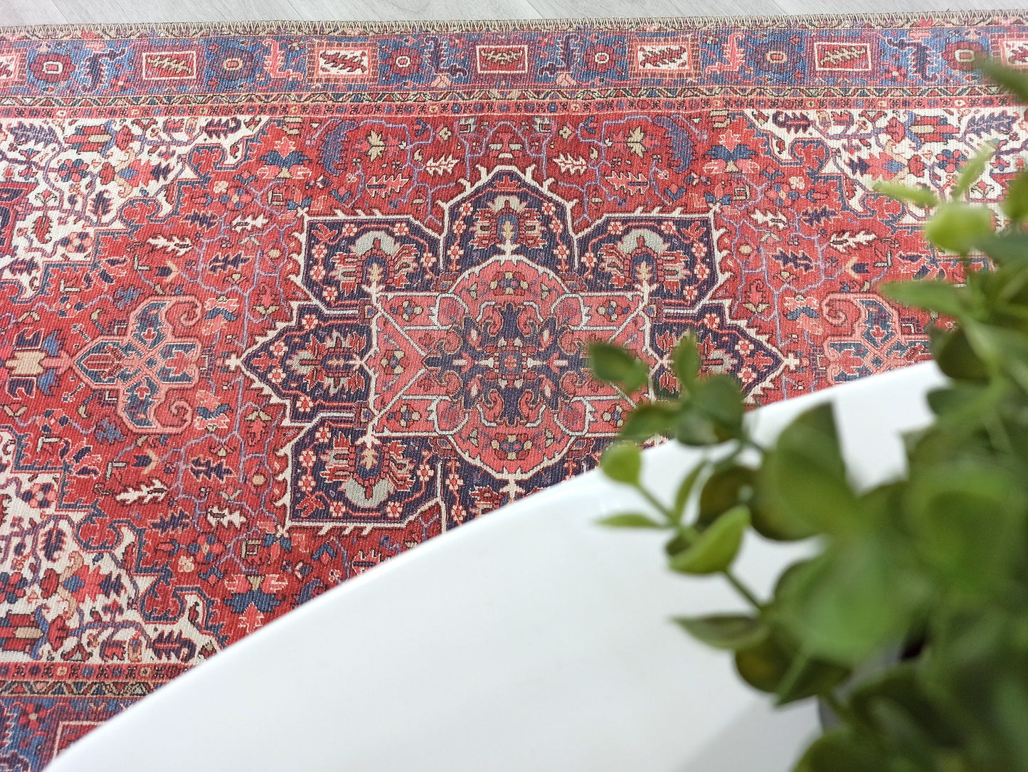 Sara Rug Antique Persian Faded Red Rug