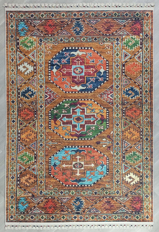 Sanae Rug Turkish Geometric Multi Color Rug