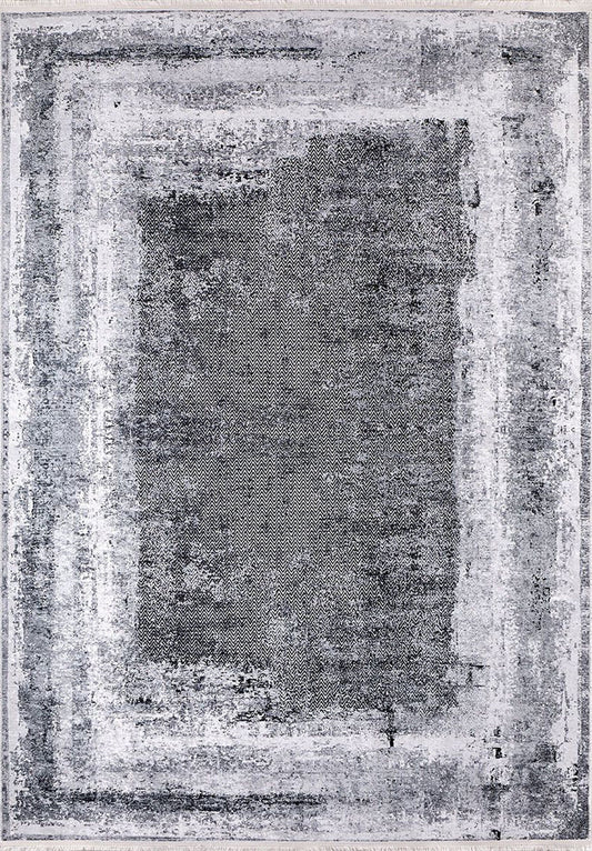 Alae Abstract Distressed Neutral Gray Rug - famerugs