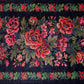 Rosia Rose Black Karabagh floral Kilim Rug
