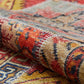 Afya Red Turkish Patchwork Rug - famerugs