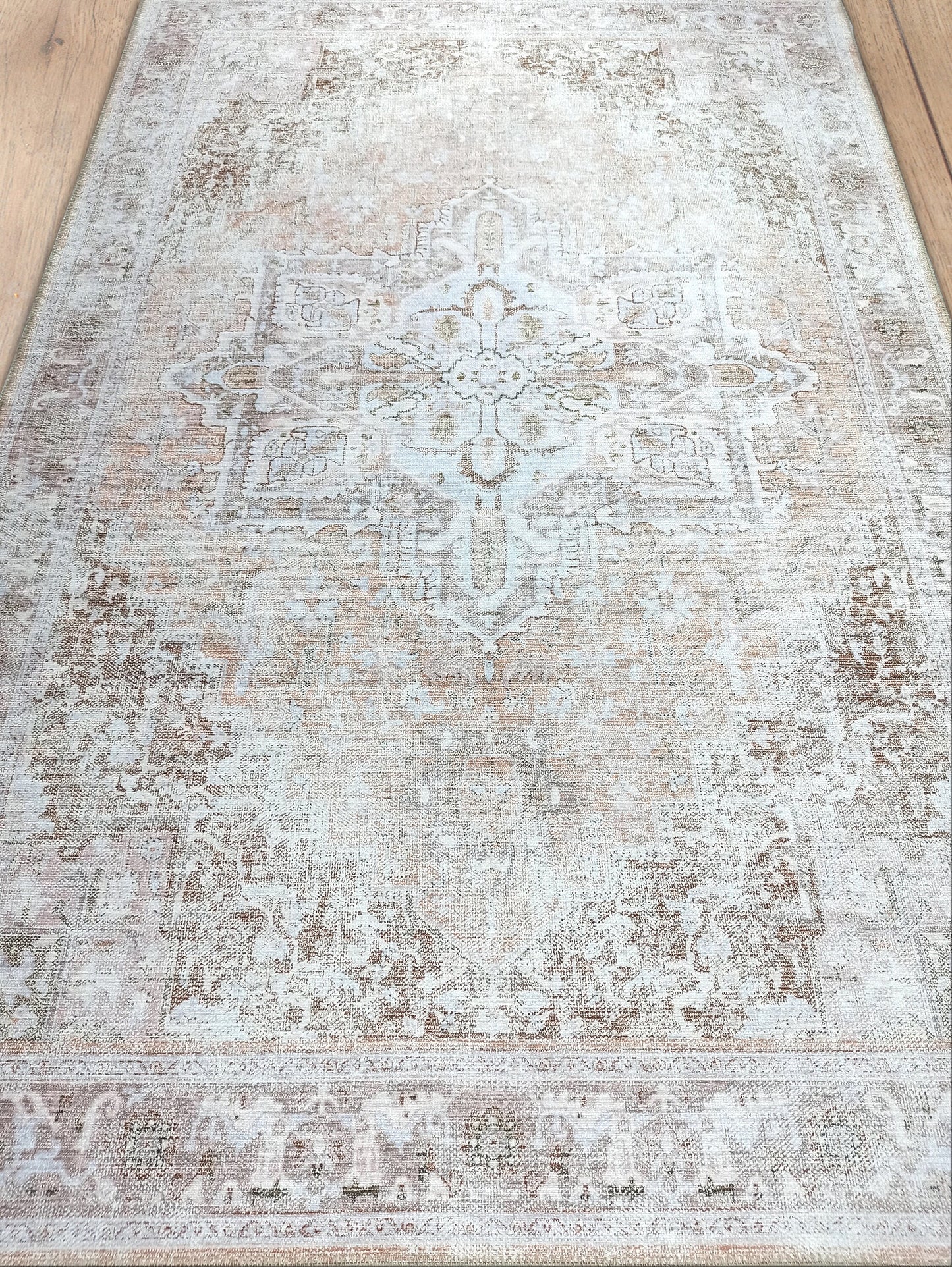 Distressed Persian Heriz Rug, Muted Vintage Shades of Brown with a touch of Beige, Oriental Antique Inspired Area Rugs Living room Bedroom