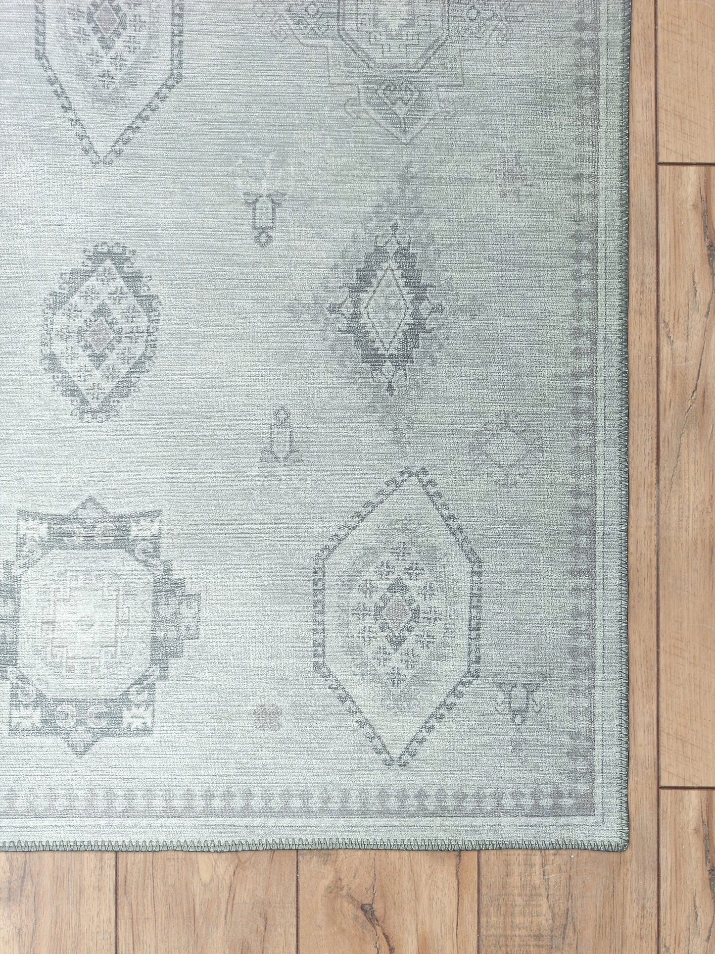 Neutral Antique Oushak Rug, Shades of Gray Silver Boho Luxury Turkish Geometric Vintage Persian Inspired Area Rugs Living room Bedroom Hall