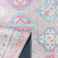 Herki Vintage Rug, Shades of Pink & Lavender Bohemian Shabby Chic Oriental Geometric Diamond Pastel Turkish Area Rugs Living room Bedroom